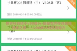 世界杯竞猜于v98典tv-揭秘世界杯竞猜的胜者之道——v98典tv的预测魅力