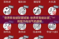 世界杯竞猜彩票结果-世界杯竞猜彩票，一场智力与运气的盛宴