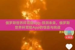 俄罗斯世界杯竞猜app-预测未来，俄罗斯世界杯竞猜App的惊喜与挑战