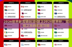 2026世界杯竞猜玩法-踏上2026世界杯，竞猜之乐的无限可能
