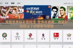 竞猜世界杯彩票投注-世界杯盛宴，竞猜彩票投注下的激情与策略