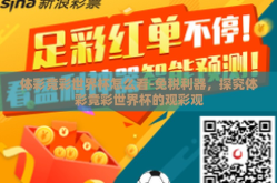 体彩竞彩世界杯怎么看-免税利器，探究体彩竞彩世界杯的观彩观