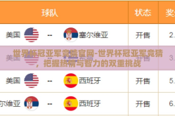 世界杯冠亚军竞猜官网-世界杯冠亚军竞猜，把握热情与智力的双重挑战