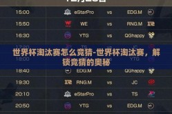 世界杯淘汰赛怎么竞猜-世界杯淘汰赛，解锁竞猜的奥秘