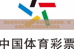 体彩世界杯竞猜种类-解锁您的足球热情，探索体彩世界杯竞猜的丰富种类