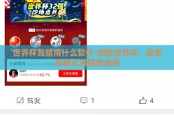世界杯竞猜用什么软件-燃情世界杯，探索智能化竞猜新选择