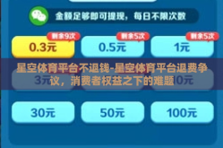 星空体育平台不退钱-星空体育平台退费争议，消费者权益之下的难题