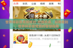 世界杯彩票竞猜规则-把握机遇，洞悉规则，世界杯彩票竞猜的智慧指南