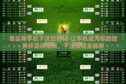 怎么用手机下注世界杯-让手机成为你的世界杯足球指南，下注流程全解析