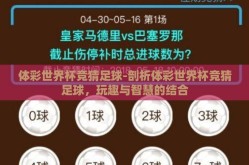 体彩世界杯竞猜足球-剖析体彩世界杯竞猜足球，玩趣与智慧的结合