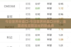 今日世界杯盘口-今日世界杯盘口分析，全面透视竞猜游戏的新战场