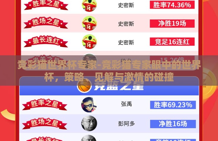 竞彩猫世界杯专家-竞彩猫专家眼中的世界杯,策略、见解与激情的碰撞 竞彩猫世界杯专家-竞彩猫专家眼中的世界杯,策略、见解与激情的碰撞